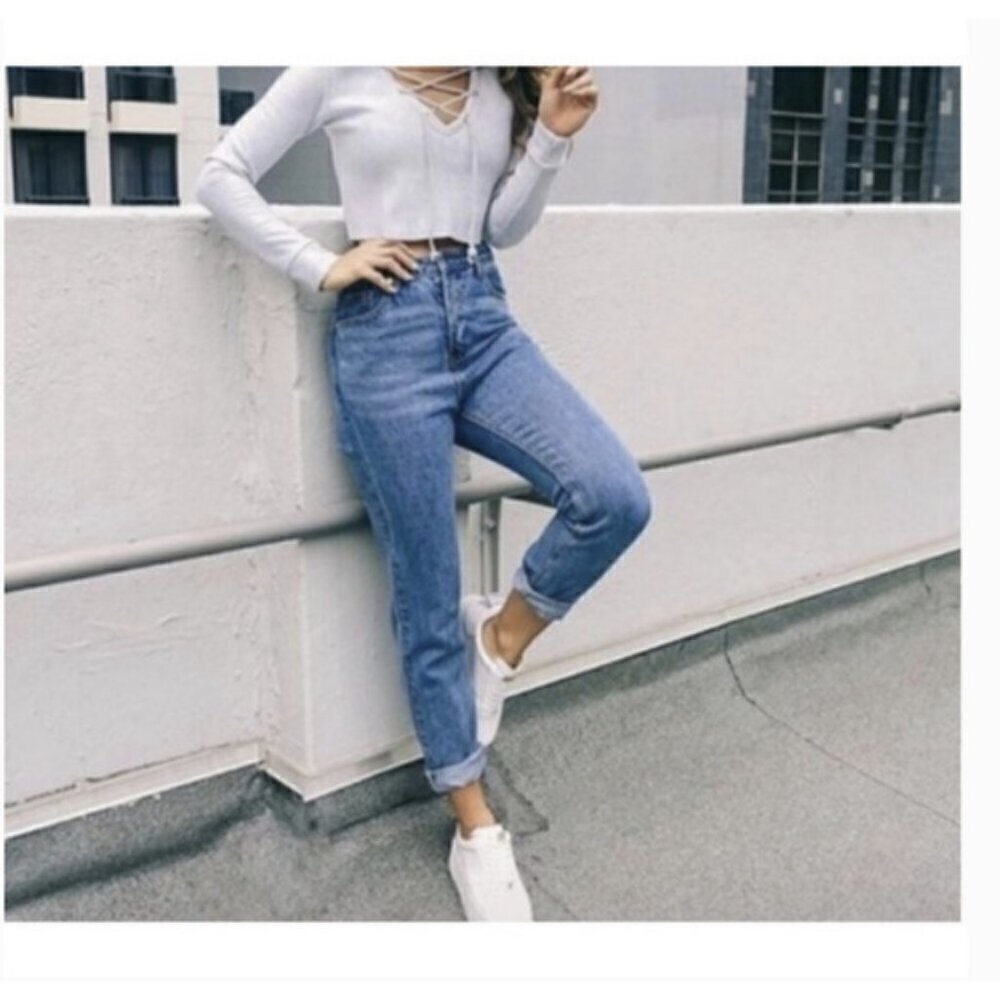 Vintage Lee High Waist Mom Denim Jeans 8 Long